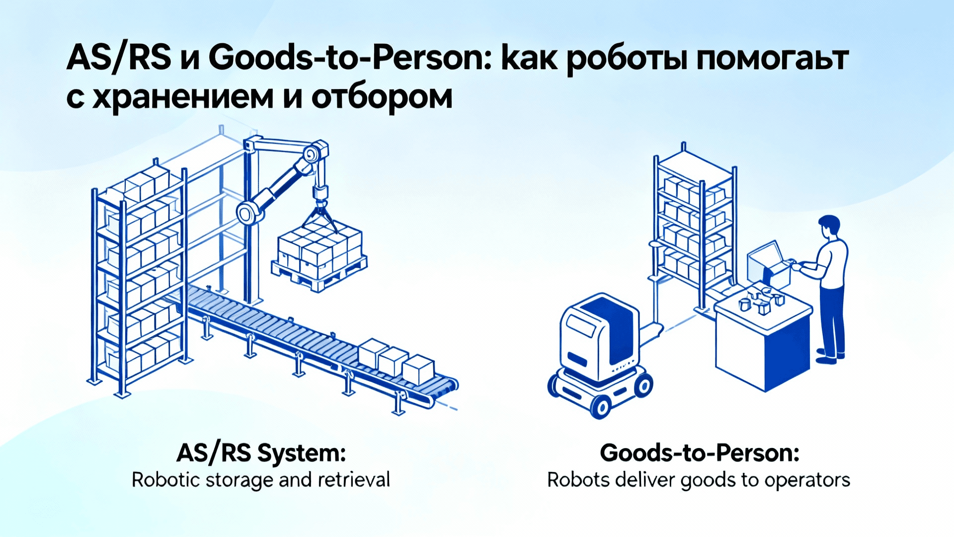 AS/RS and Goods-to-Person: how robots help with storage and picking