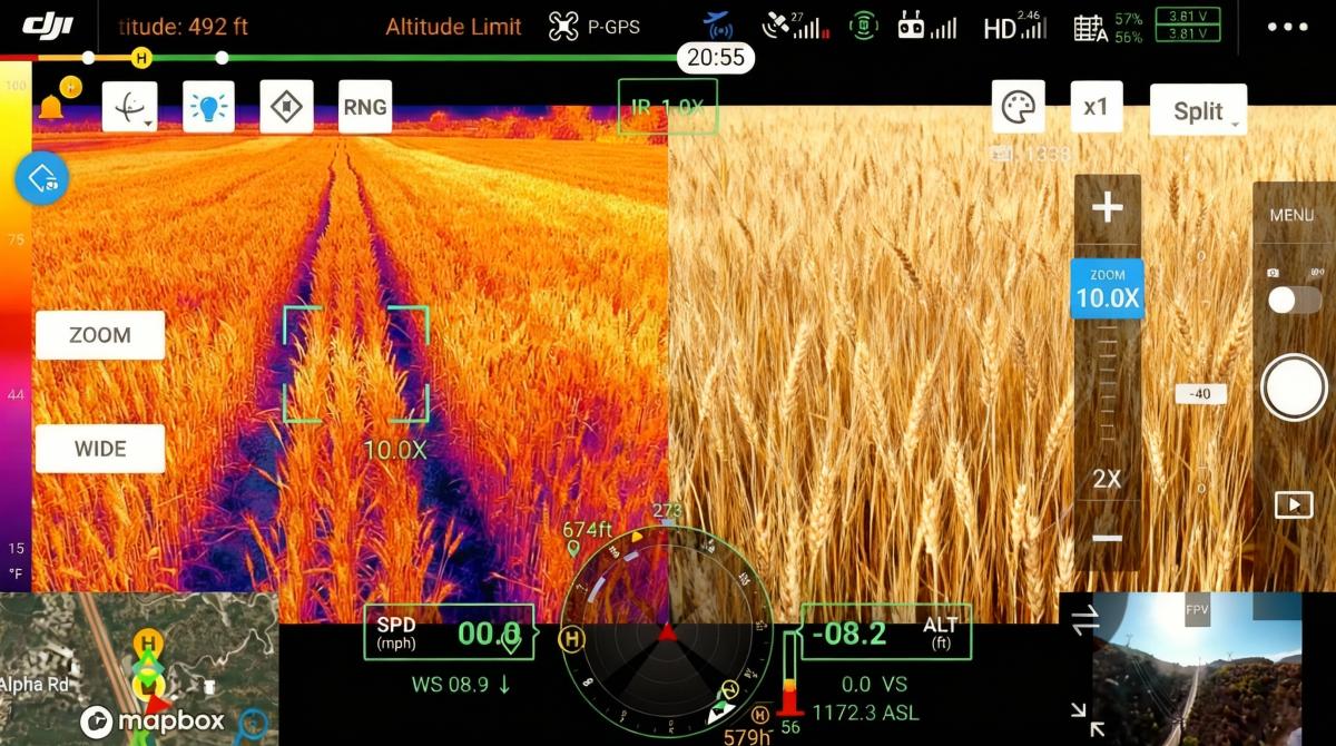 UAV with a spectral NIR camera